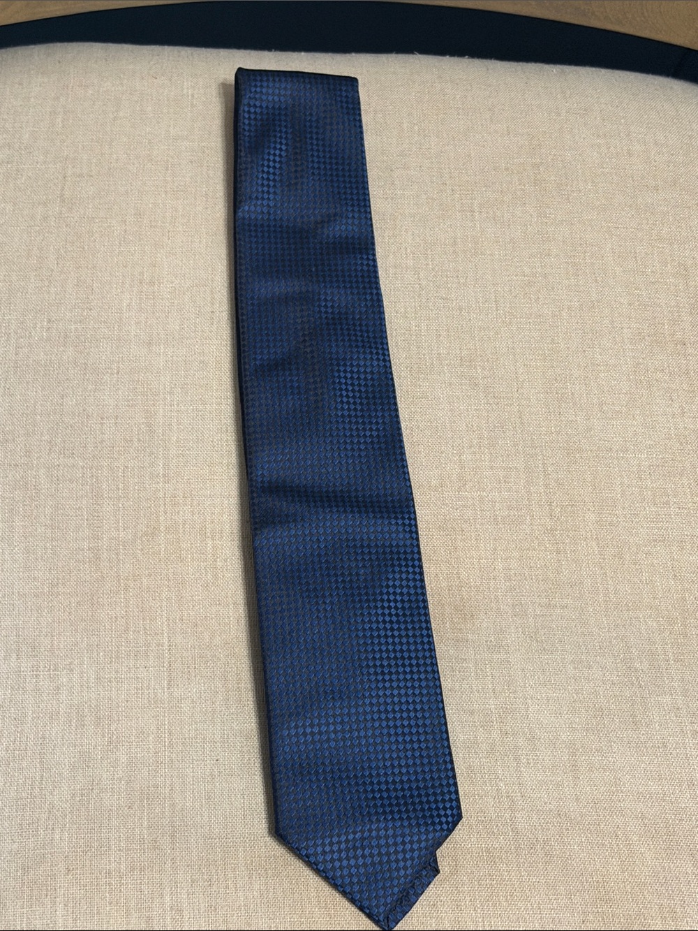 Hugo Boss Men's Navy Geometric Silk Tie